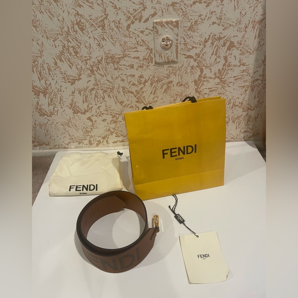 Wide FENDI Belt. This belt is adjustable.